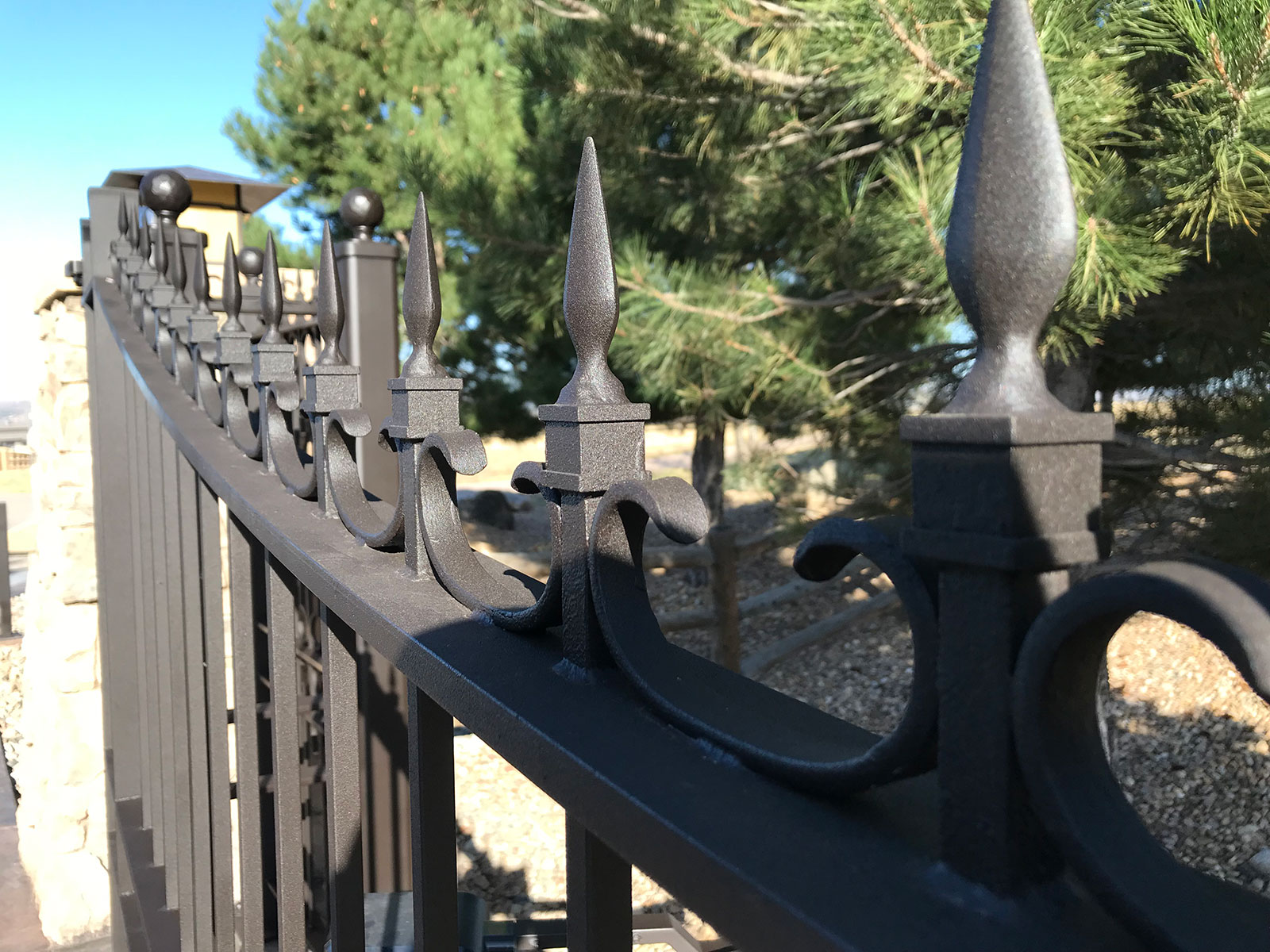 Castle Pines Custom Forged Auto Gate Detail