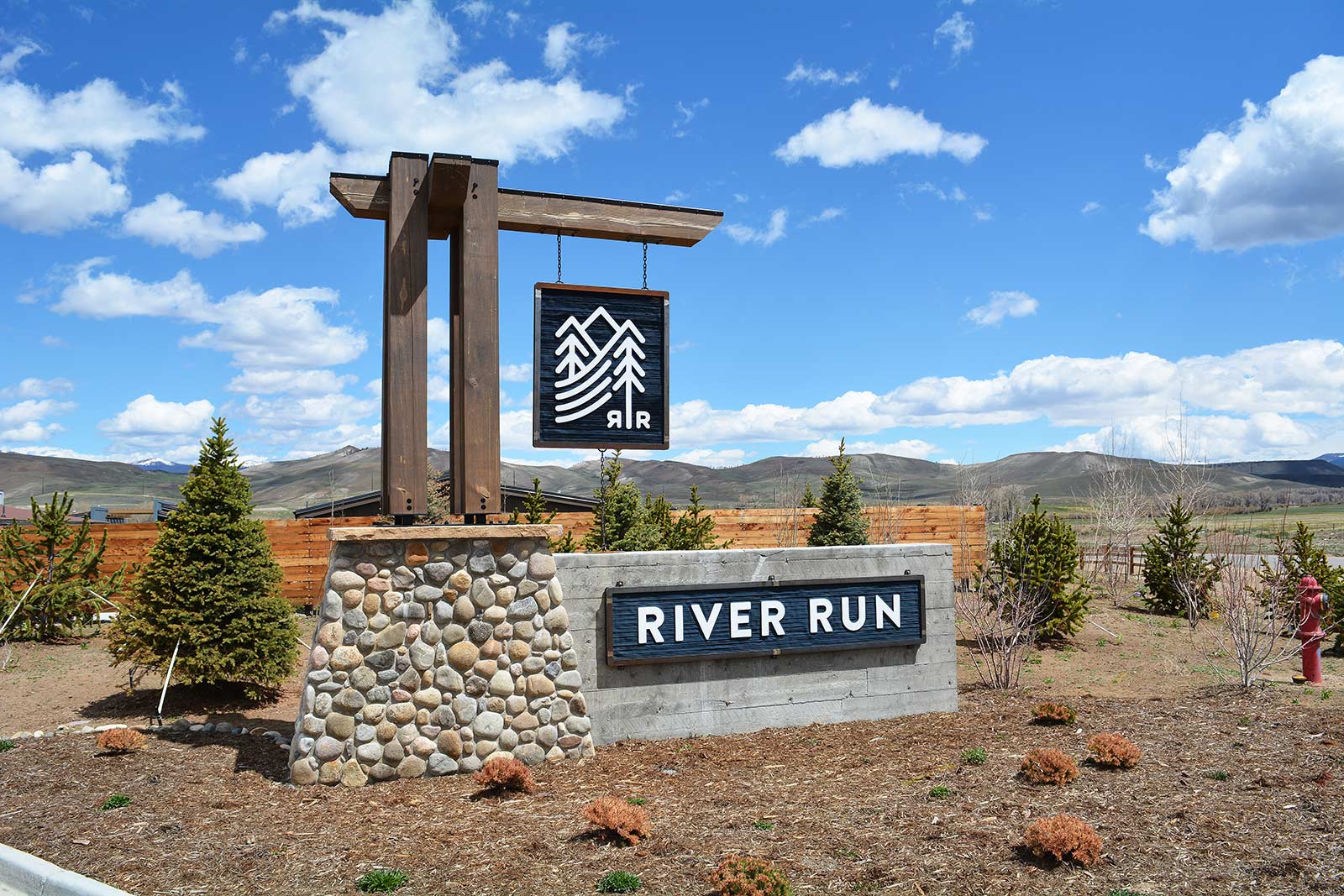 River Run Monument Custom Entry Stone Sign